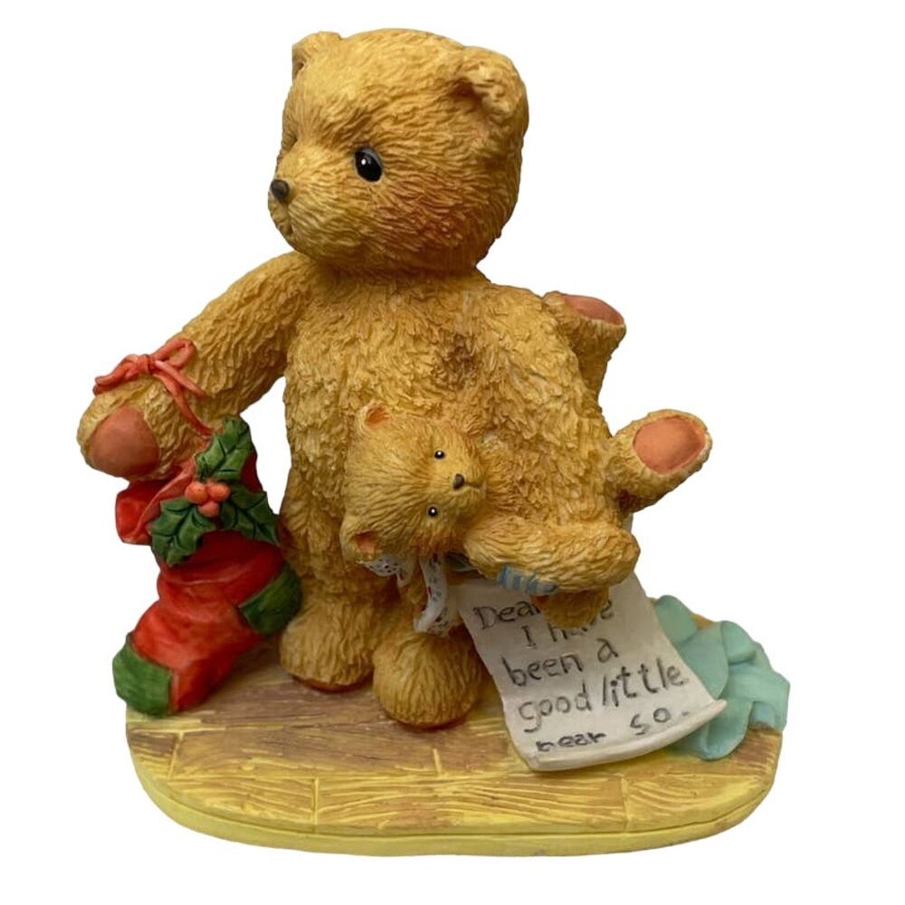 Vintage 1992 Cherished Teddies Jacob 950734 Wishing for Love Santa Christmas
